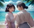 精品同人夏日碎片封面，日常治愈系同人创作，阳光穿过窗帘洒在书桌上的温暖午后场景