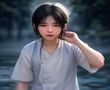 精品同人烟雨江湖封面，武侠风格同人创作，侠客在烟雨中飞檐走壁的水墨风画面